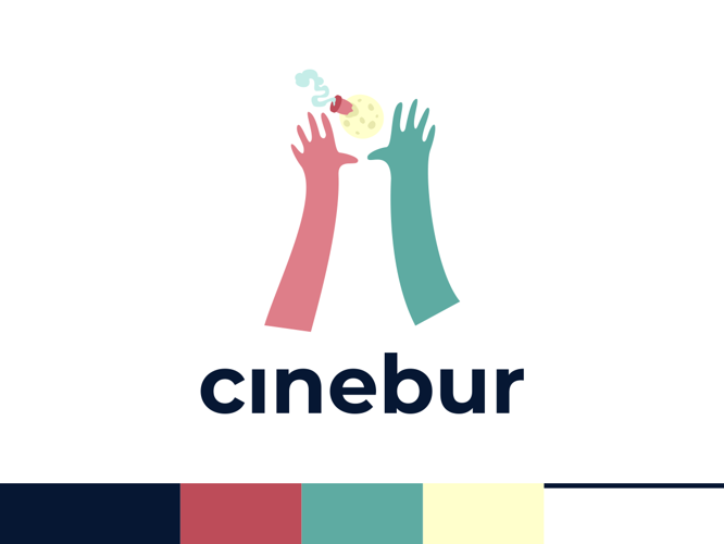 Cinebur logo and color palette
