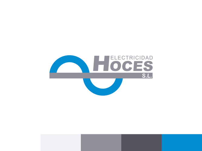 Electricidad Hoces logo and color palette