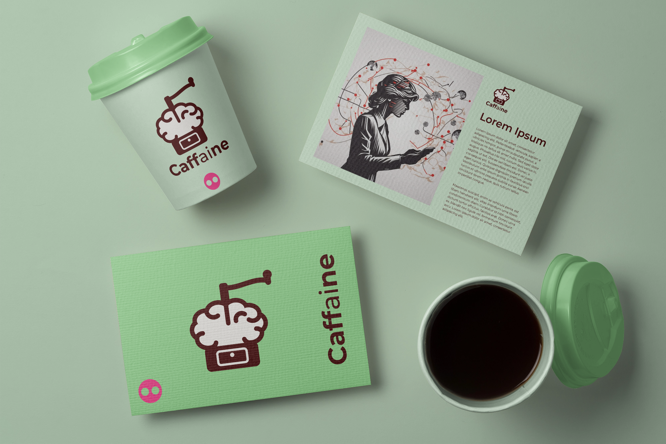 Caffaine logo mockup
