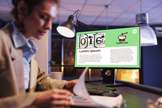 Caffaine logo mockup